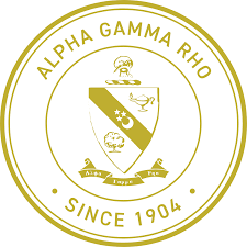 A round symbol of Alpha Gamma Rho