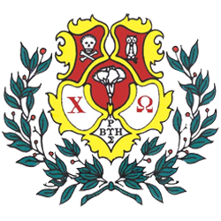 Red and white symbol with yellow outlines.