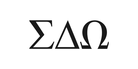 Sigma Delta Omega greek letters
